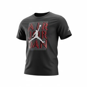 Jordan Black and Red Graphic Tee